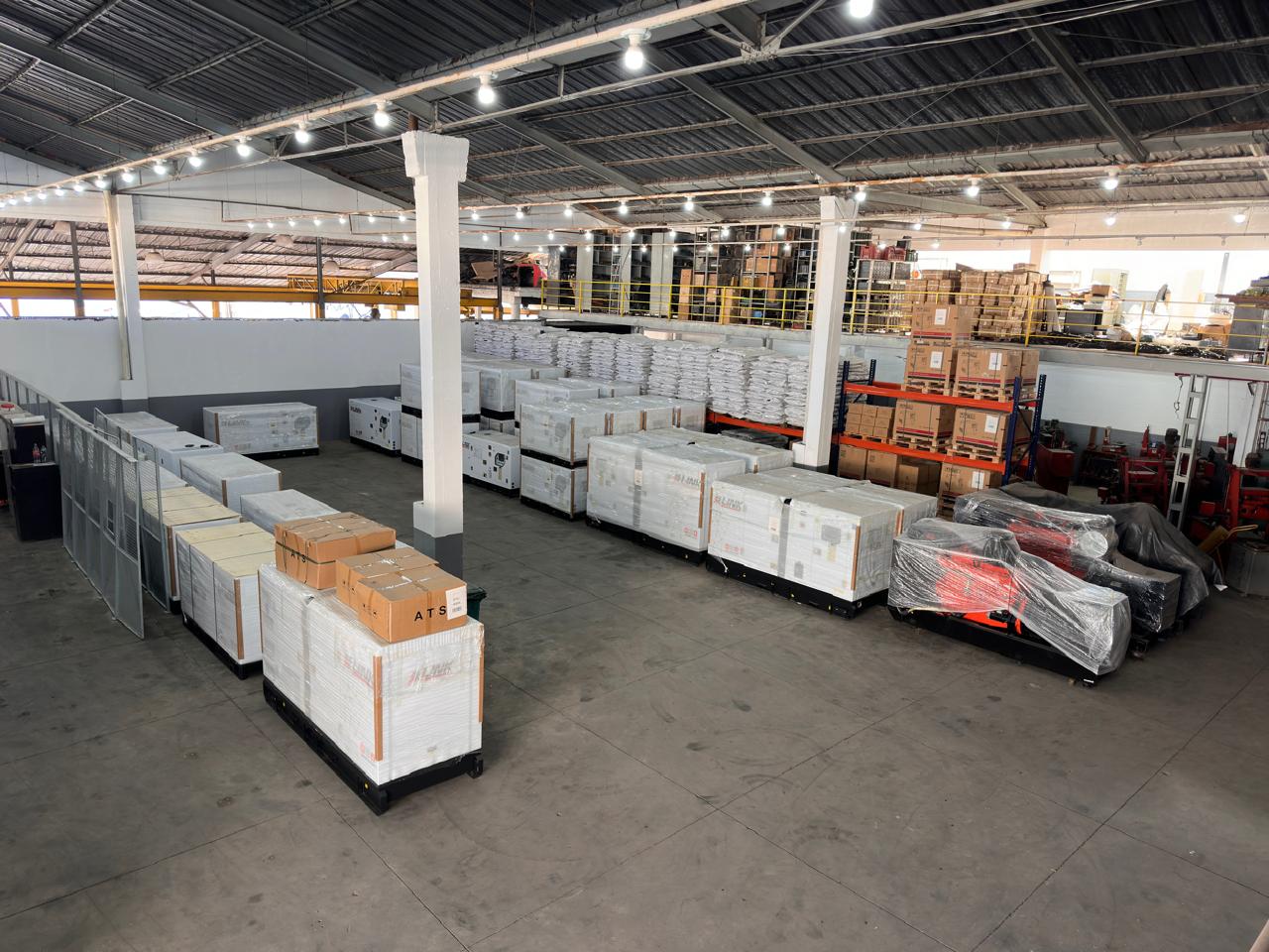 Estrutura da fábrica Link com grupos geradores